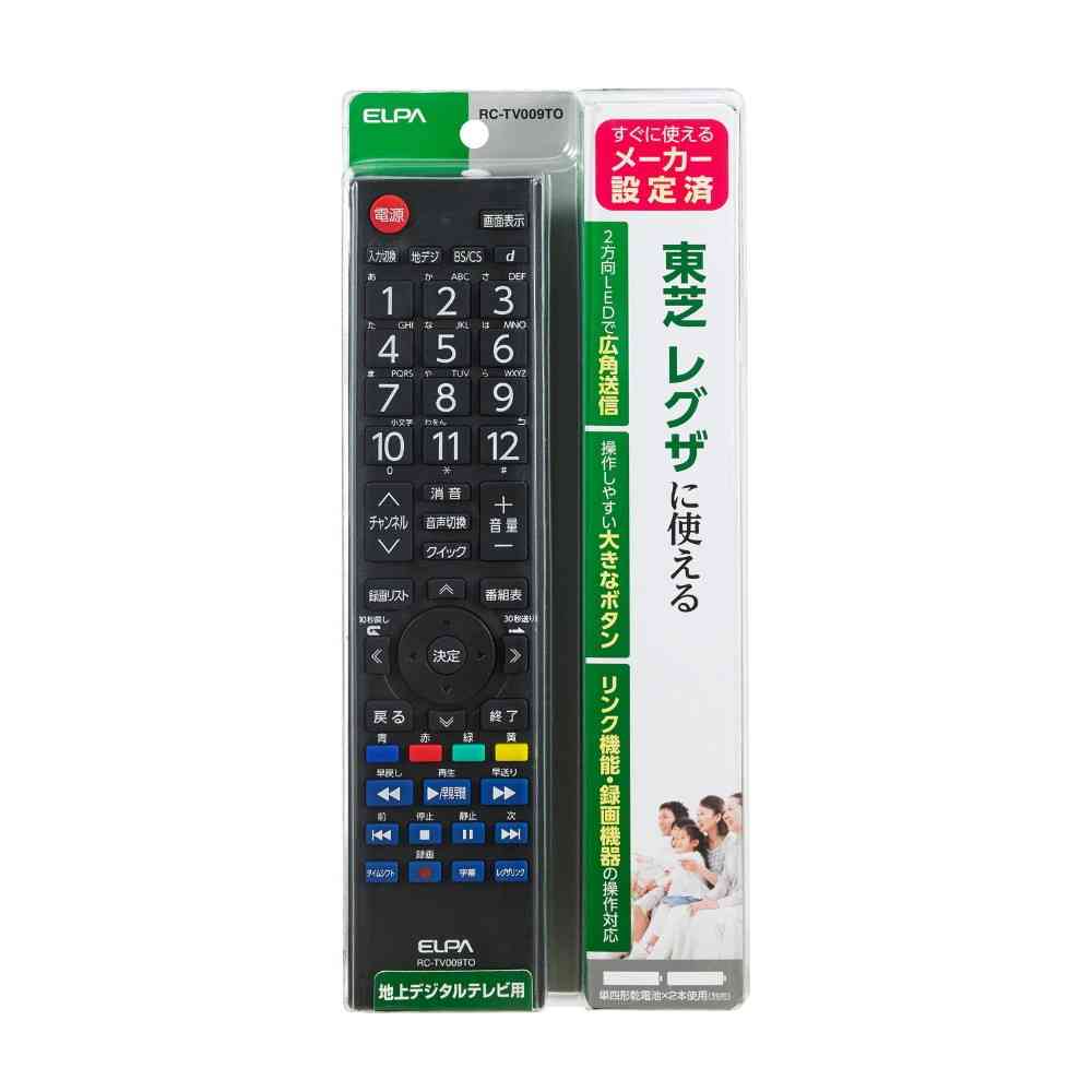 ELPA TV Remote Control Toshiba RC-TV009TO