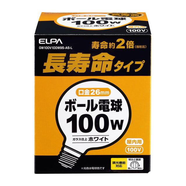 ELPA Long-Life Bulb 100W GW100V100W95-AS-L