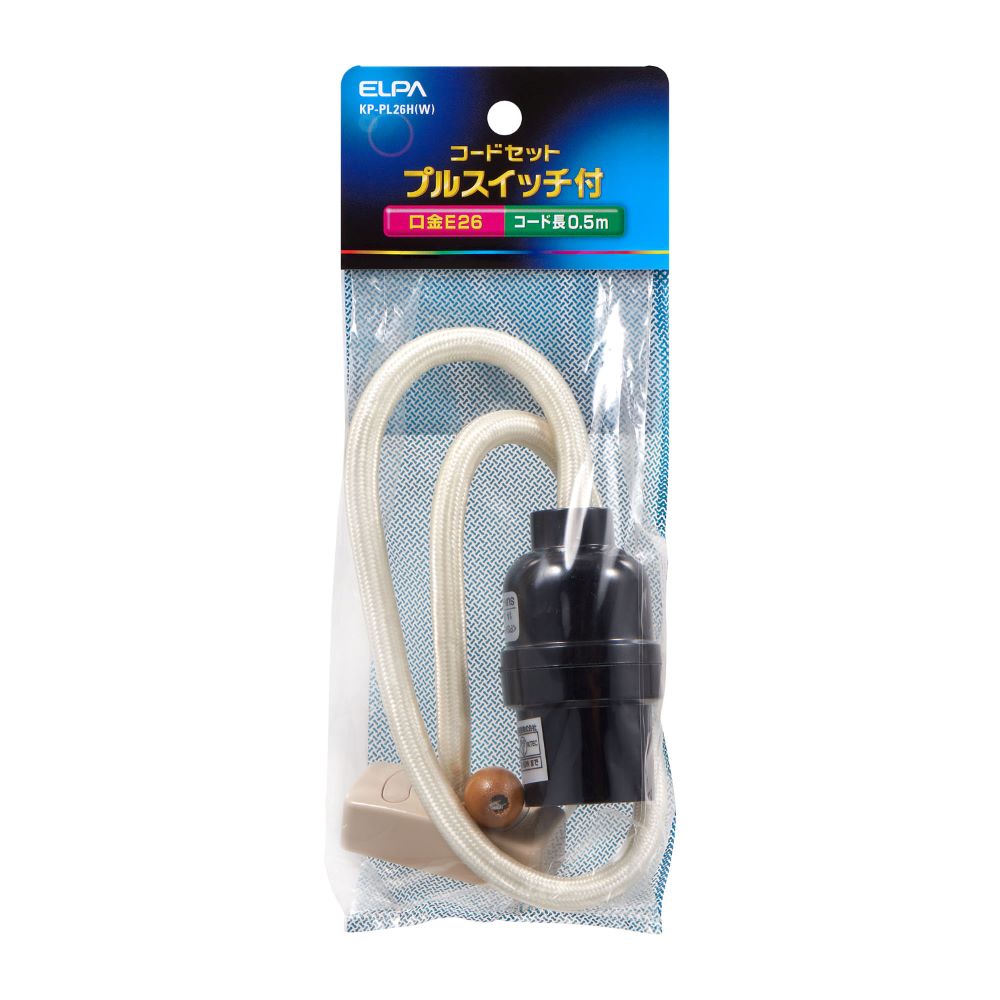 Elpa Cord Set Pull Switch Type KP-PL26H W