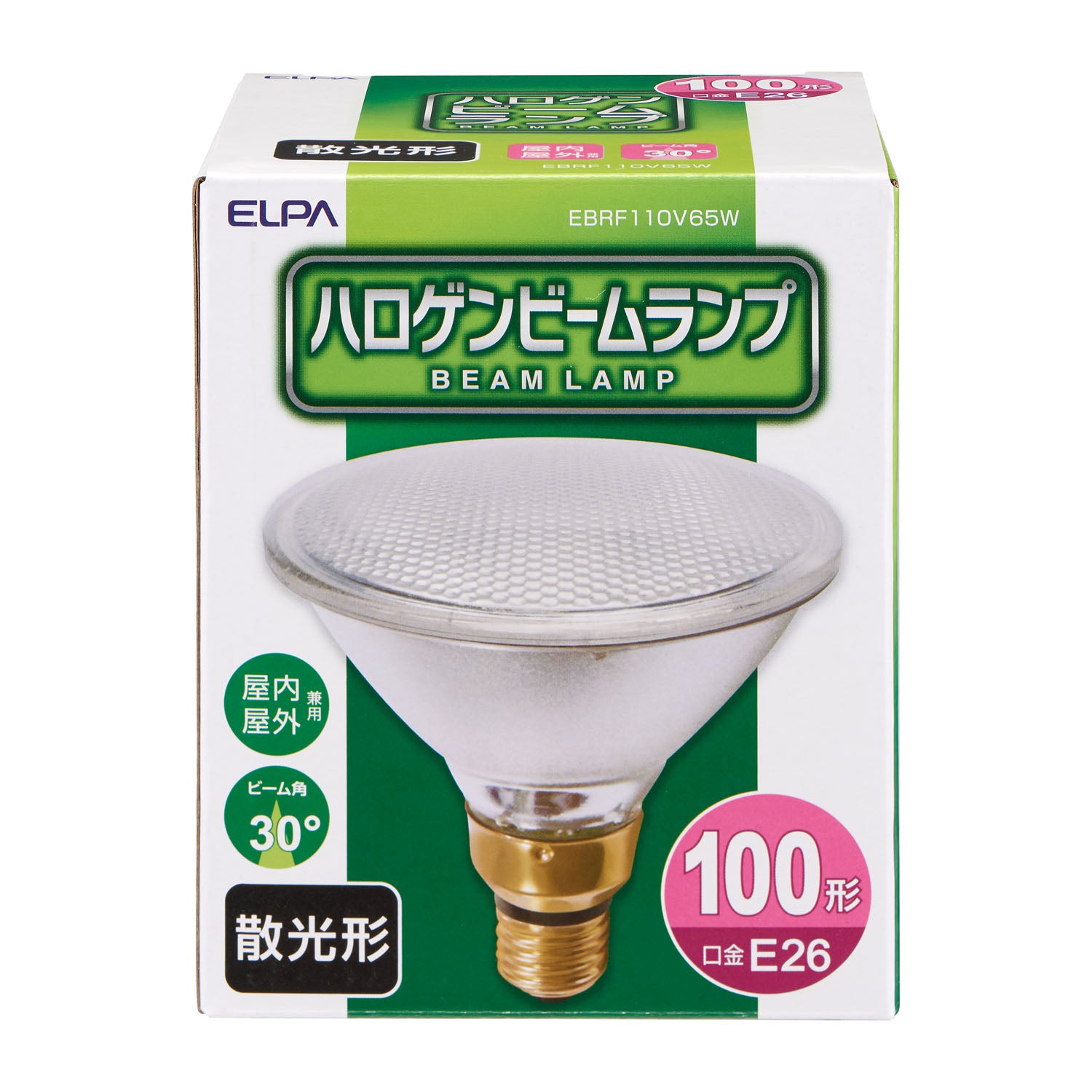 Elpa ELPA Halogen Beam Lamp 100W Equivalent Diffuse E26 65W 800lm