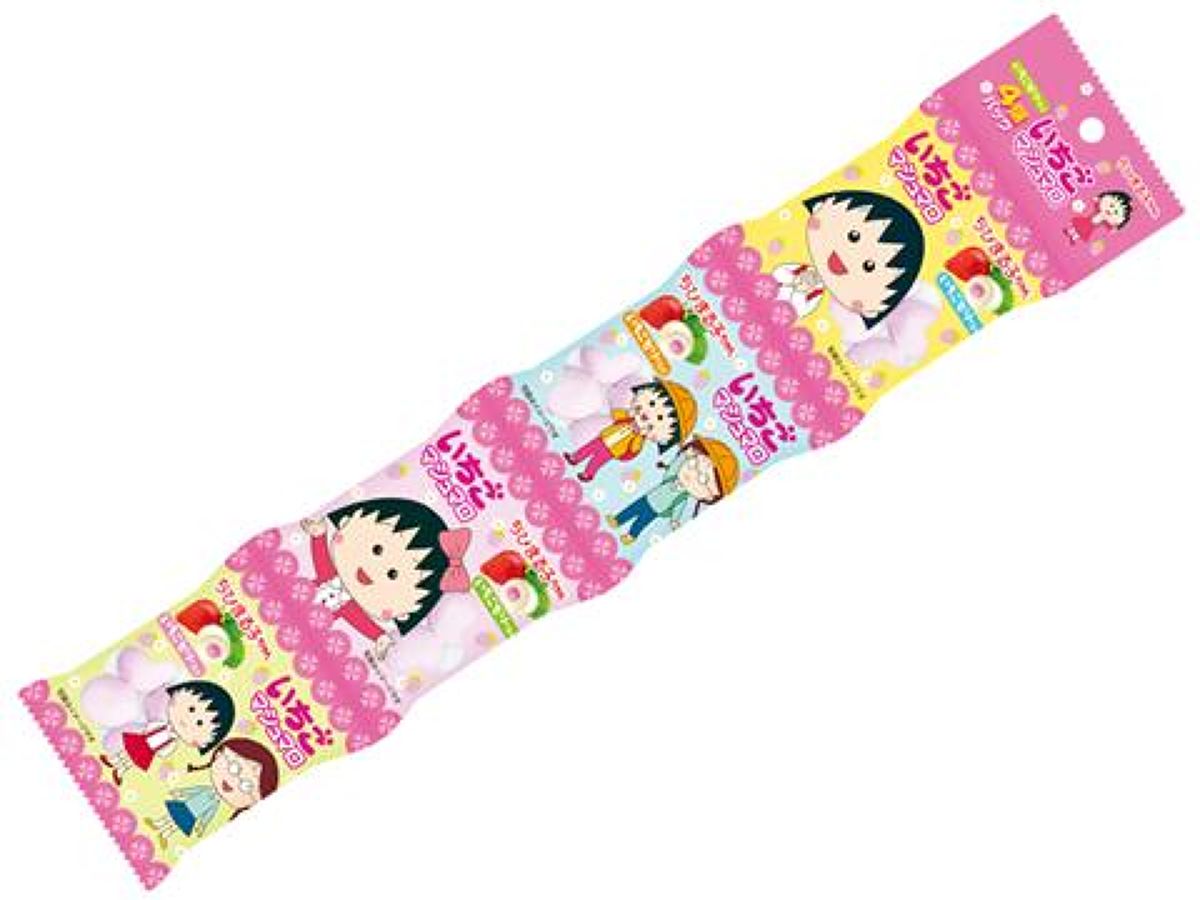 Chibi Maruko-chan Strawberry Marshmallows 60g (15g x 4 Packs)