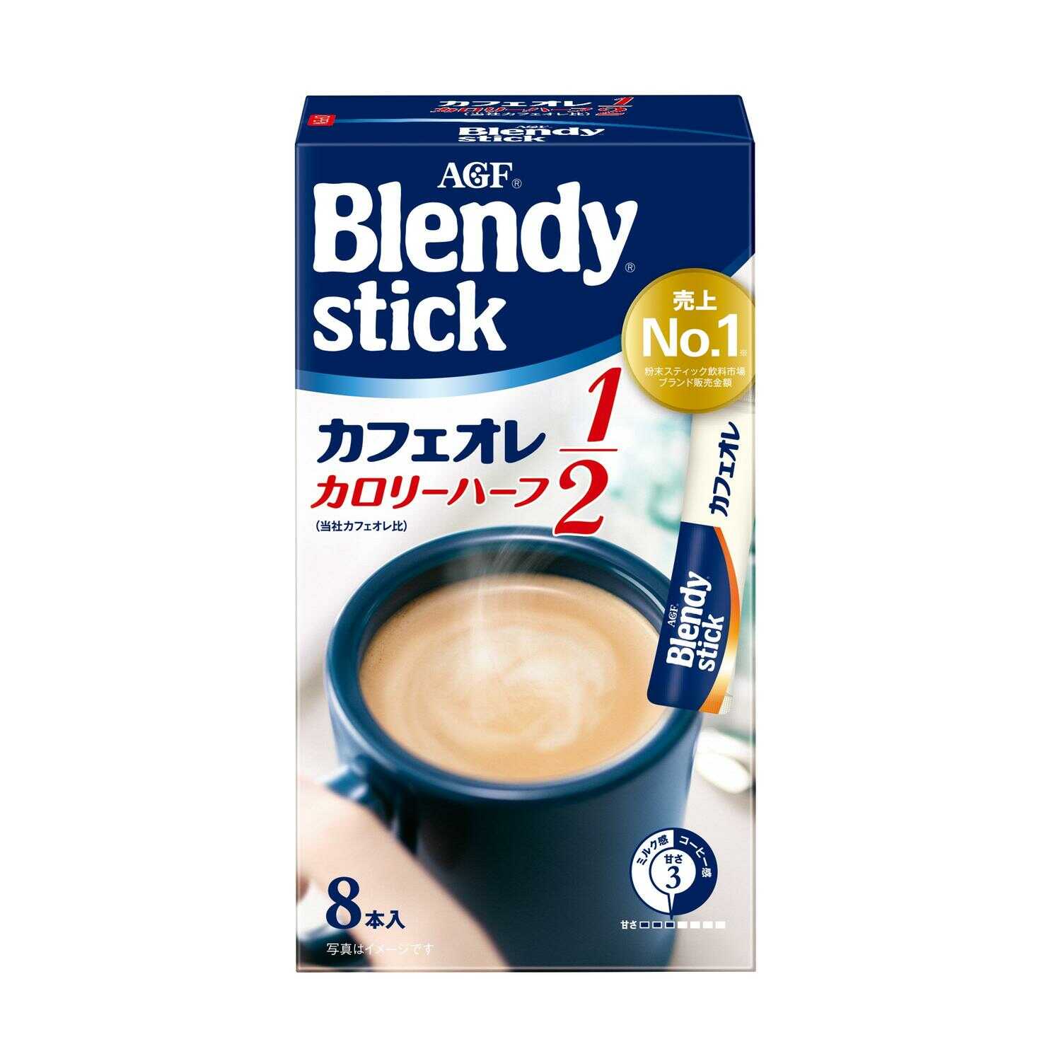 Ajinomoto Blendy(R) Stick Cafe Au Lait Half Calorie 5.4g x 8 Sticks
