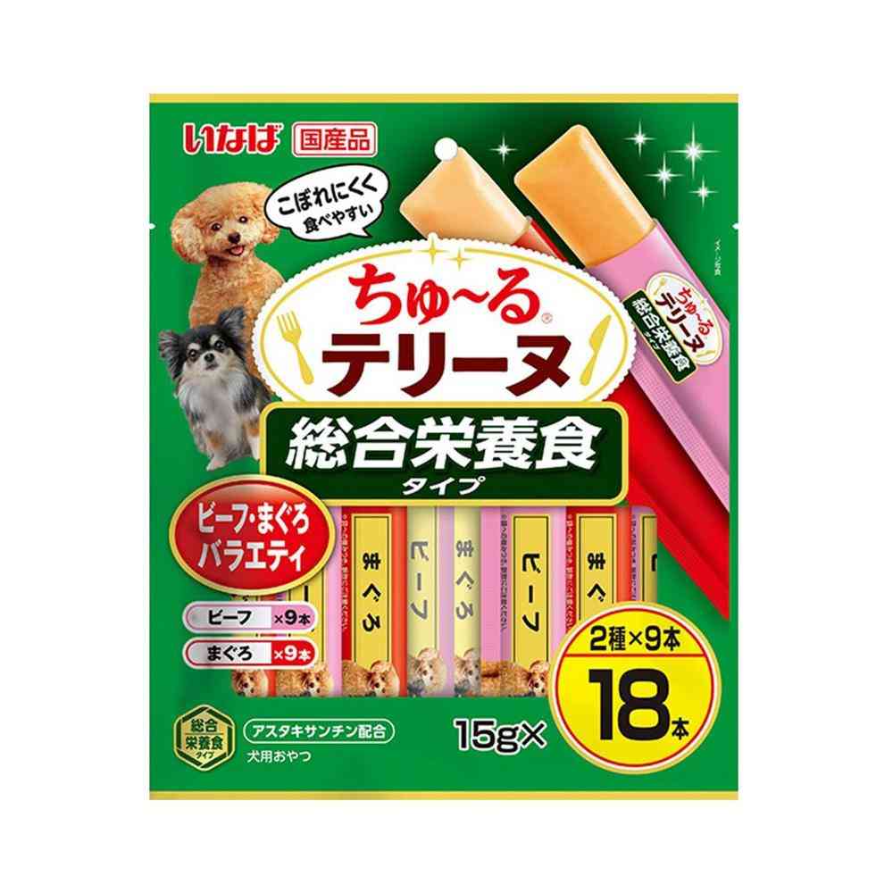 Inaba Pet Food Churu Terrine Complete Nutrition Type Beef & Tuna Variety 15g×18 Sticks