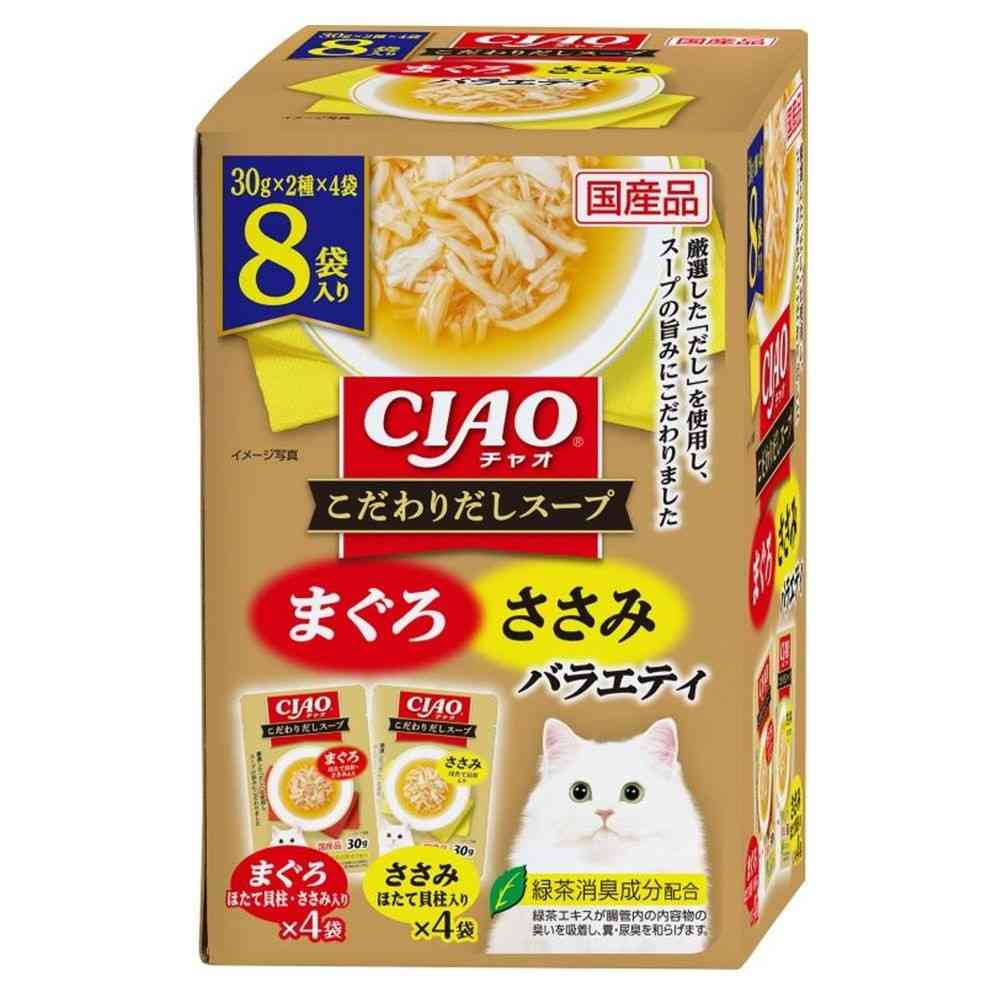 Inaba Pet Food CIAO Special Dashi Soup Tuna & Chicken Variety 30g x 8 Bags