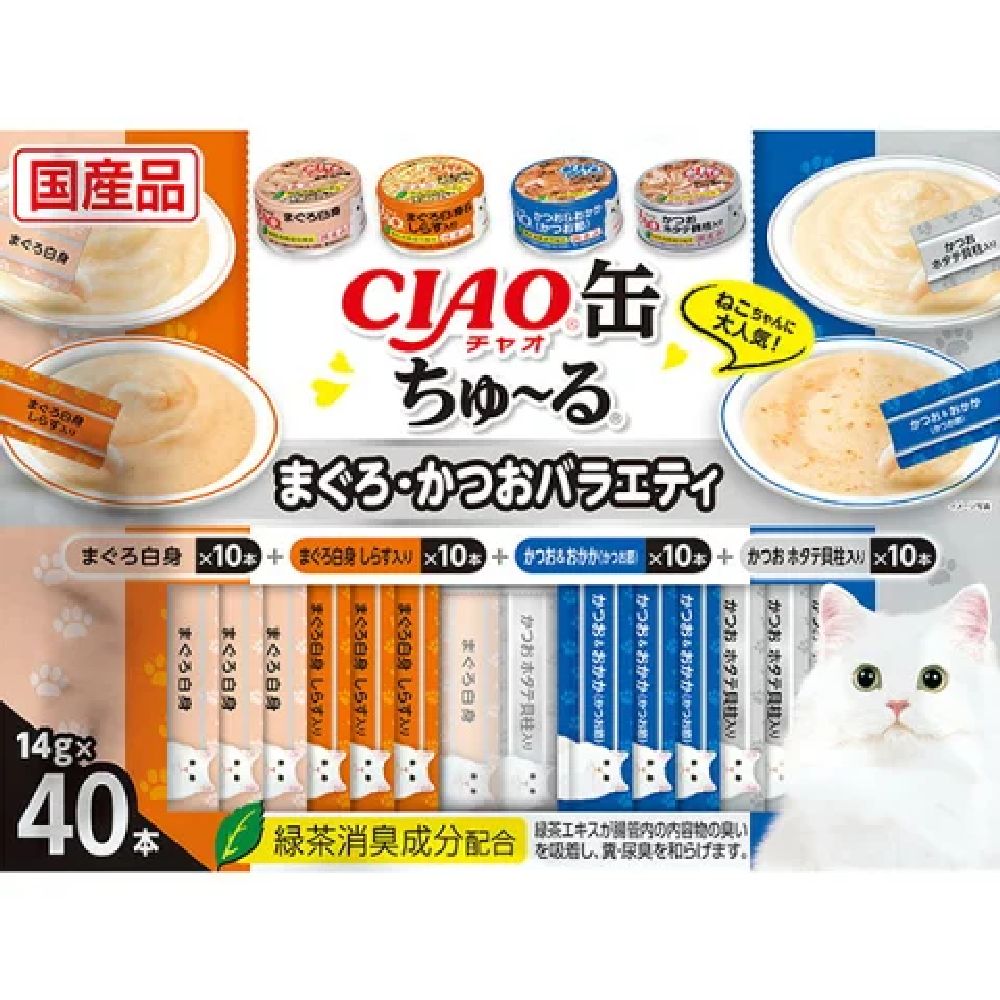 Canned Churu Tuna & Bonito Variety 14g x 40P
