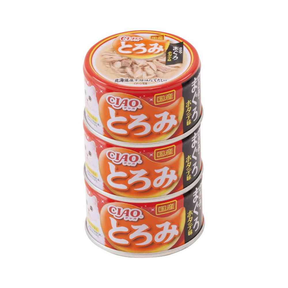 Inaba Pet Food CIAO Thick Sauce Chicken Breast, Tuna, and Scallop Flavor 80g x 3P