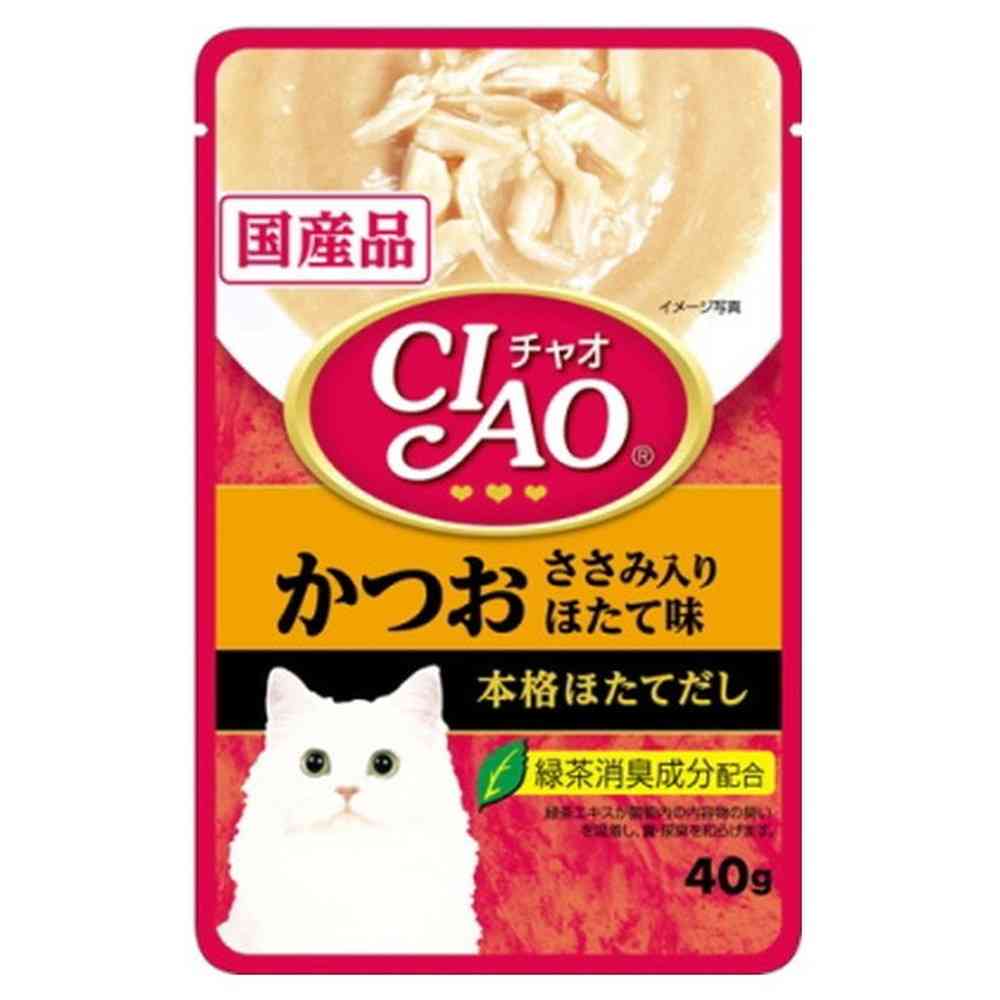 CIAO Pouch Bonito with Chicken Fillet and Scallop Flavor 40g