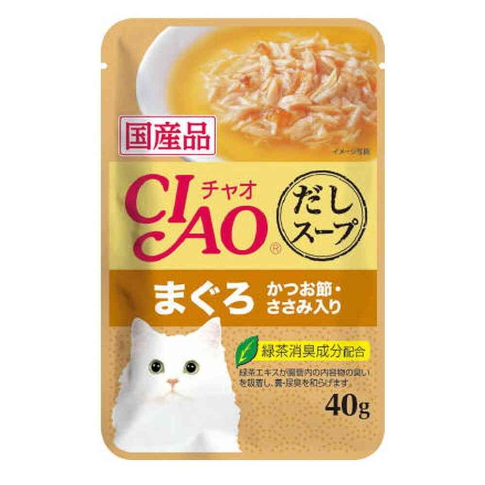 CIAO Dashi Soup Tuna with Bonito Flakes and Chicken Fillet 40g
