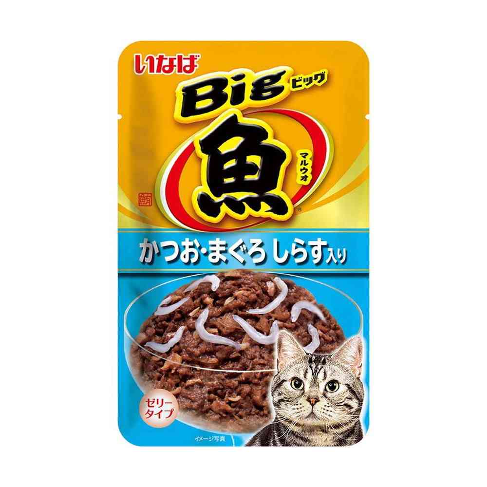 Inaba Big Maru Fish Bonito & Tuna with Shirasu 80g