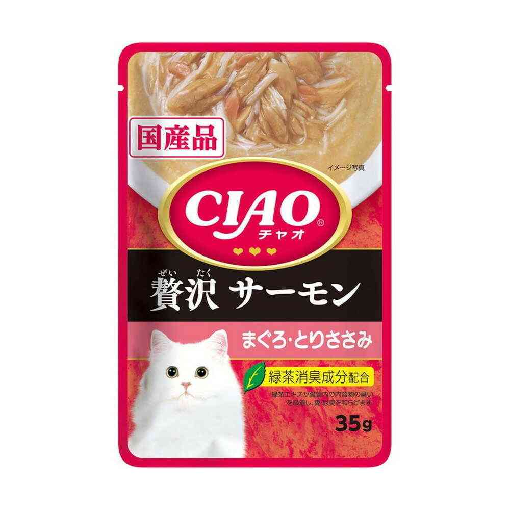 Inaba CIAO Pouch Deluxe Salmon Tuna & Chicken Tenderloin 35g