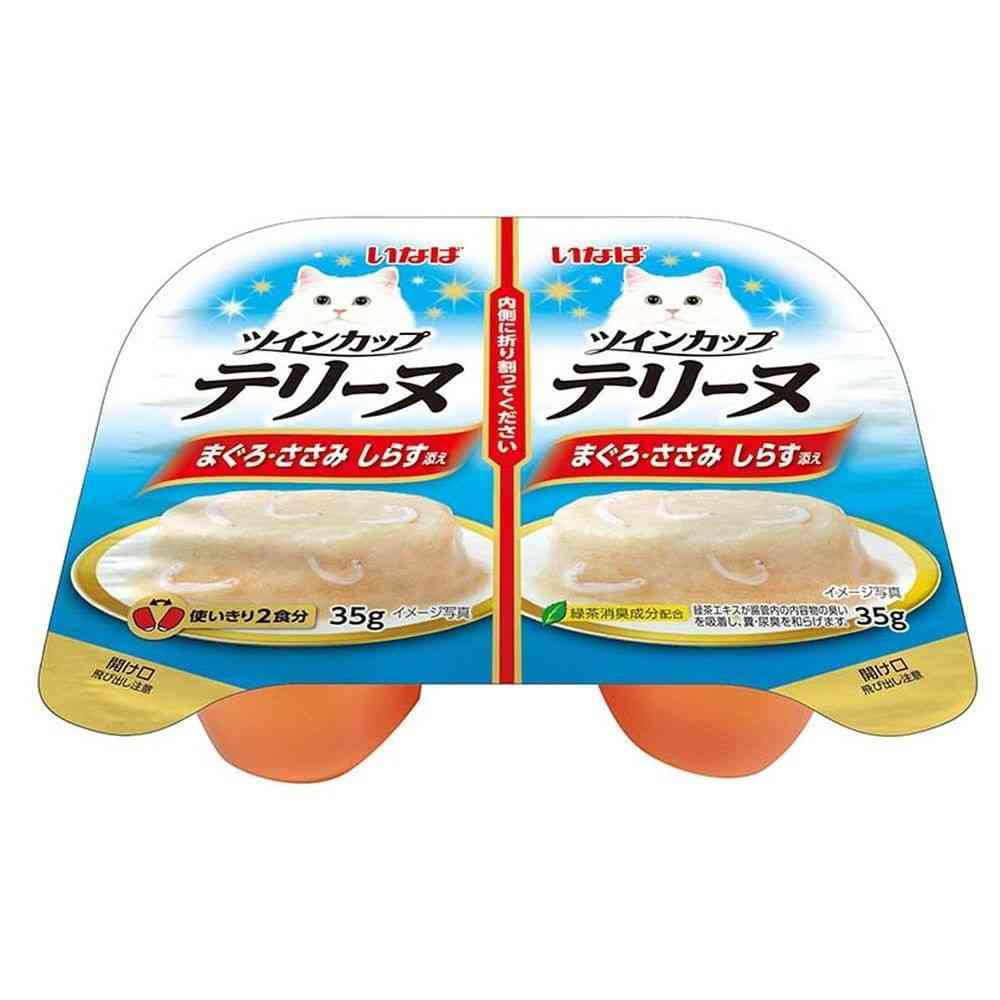 Inaba Twin Cup Terrine Tuna & Chicken Fillet with Shirasu 35g x 2