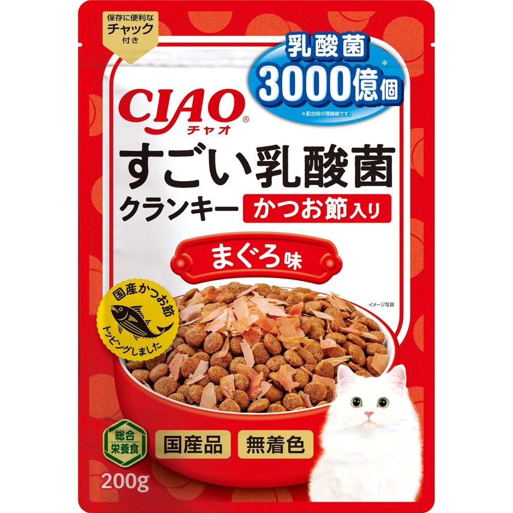 Inaba Pet Food CIAO Amazing Probiotic Crunchy with Katsuo Flakes Tuna Flavor 200g