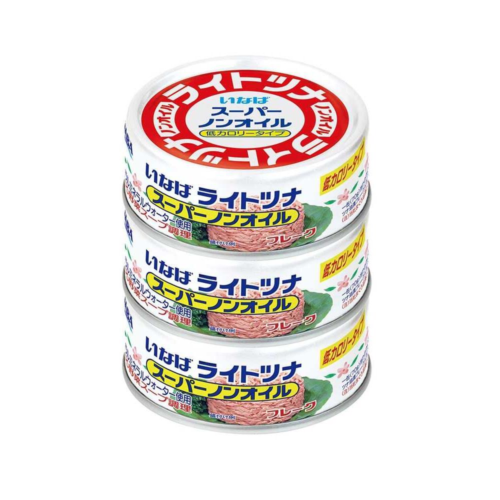 Inaba Foods Light Tuna Super Non-Oil (Thai) 70g x 3 Cans