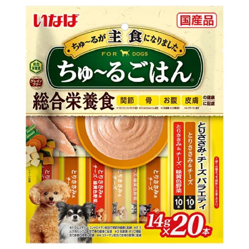 Inaba Churu Meal Chicken & Cheese Variety 14g x 20P