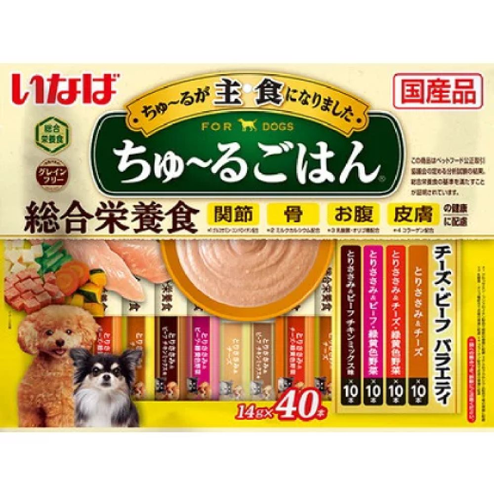 Inaba Churu Rice Cheese & Beef Variety 14g×40P
