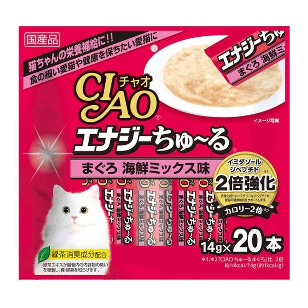 Inaba Churu 20 Sticks Energy Churu Tuna Seafood Mix Flavor 14g x 20