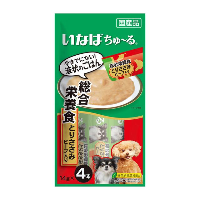 Inaba Churu Complete Nutrition Chicken Breast and Beef for Dogs 14g x 4