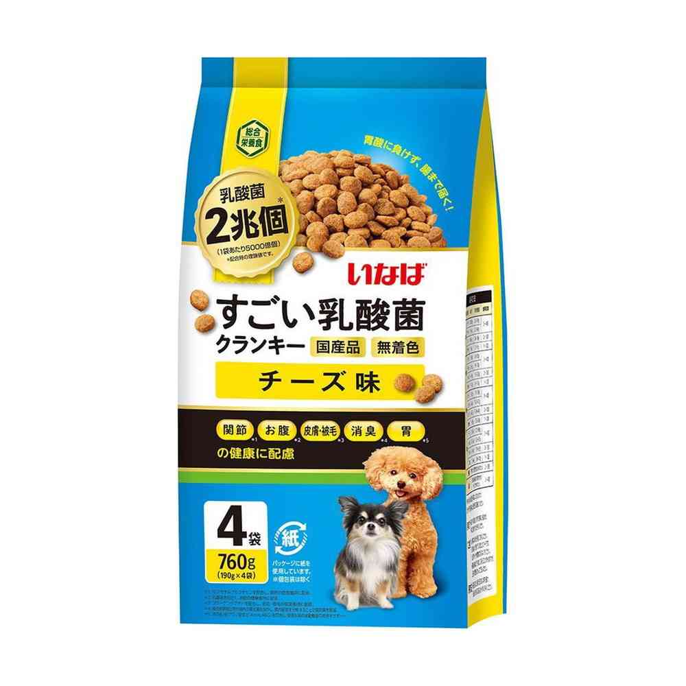 Inaba Amazing Lactic Acid Bacteria Crunchy Cheese Flavor 190g x 4 Bags