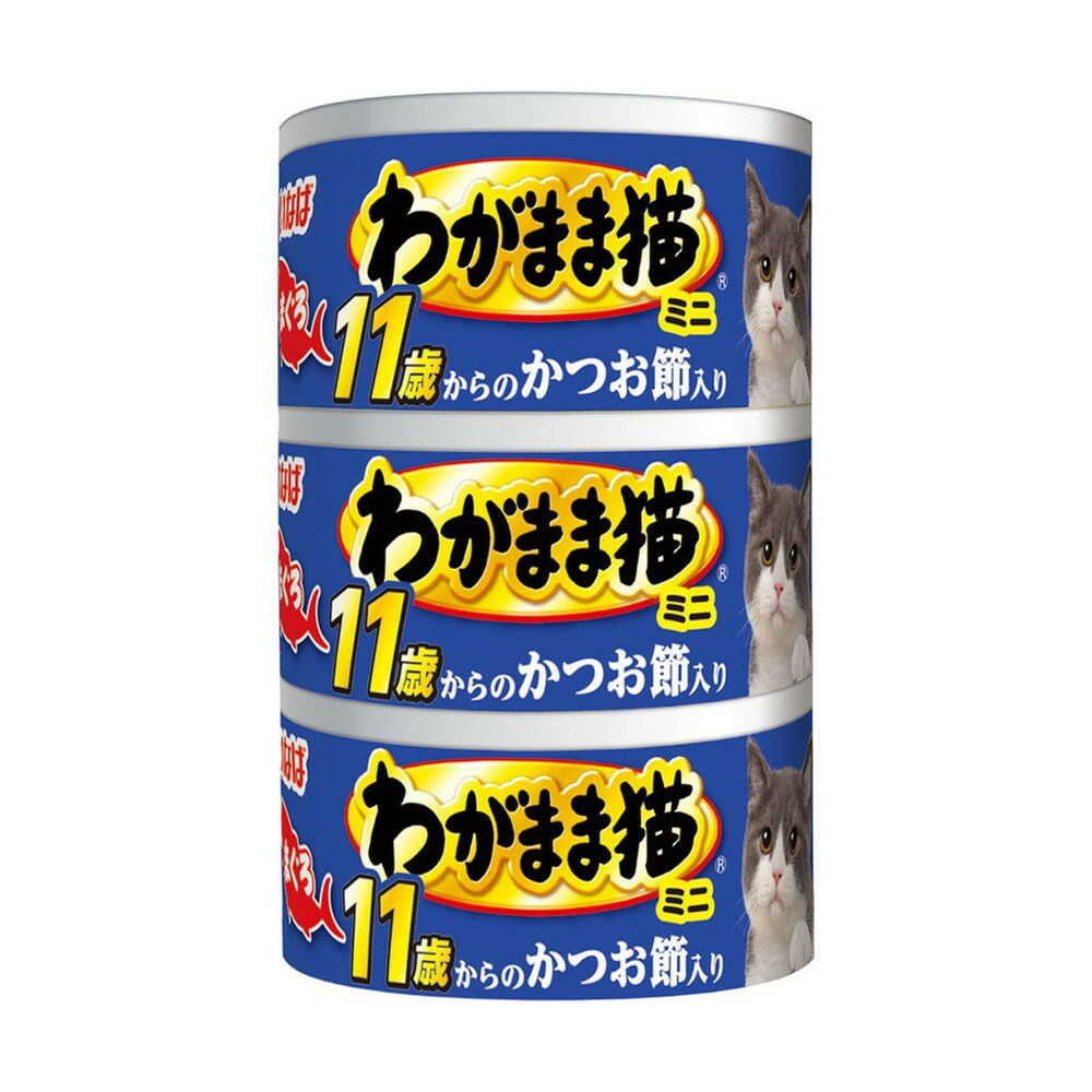 Inaba Wagamama Cat Tuna Mini 3 Cans with Bonito Flakes 60g×3