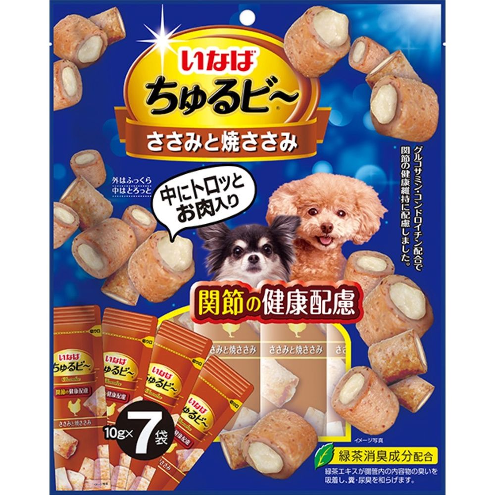 Inaba Pet Food Inaba Churu Bee Chicken Breast and Grilled Chicken Breast Joint Health Support 10g x 7 bags