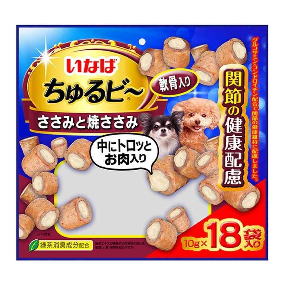 Inaba Churu Bee Chicken Breast and Grilled Chicken with Cartilage for Joint Health 18 Bags
