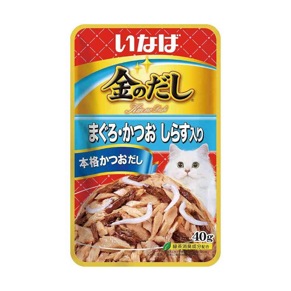 Inaba Golden Broth Pouch Tuna & Bonito Shirasu 40g