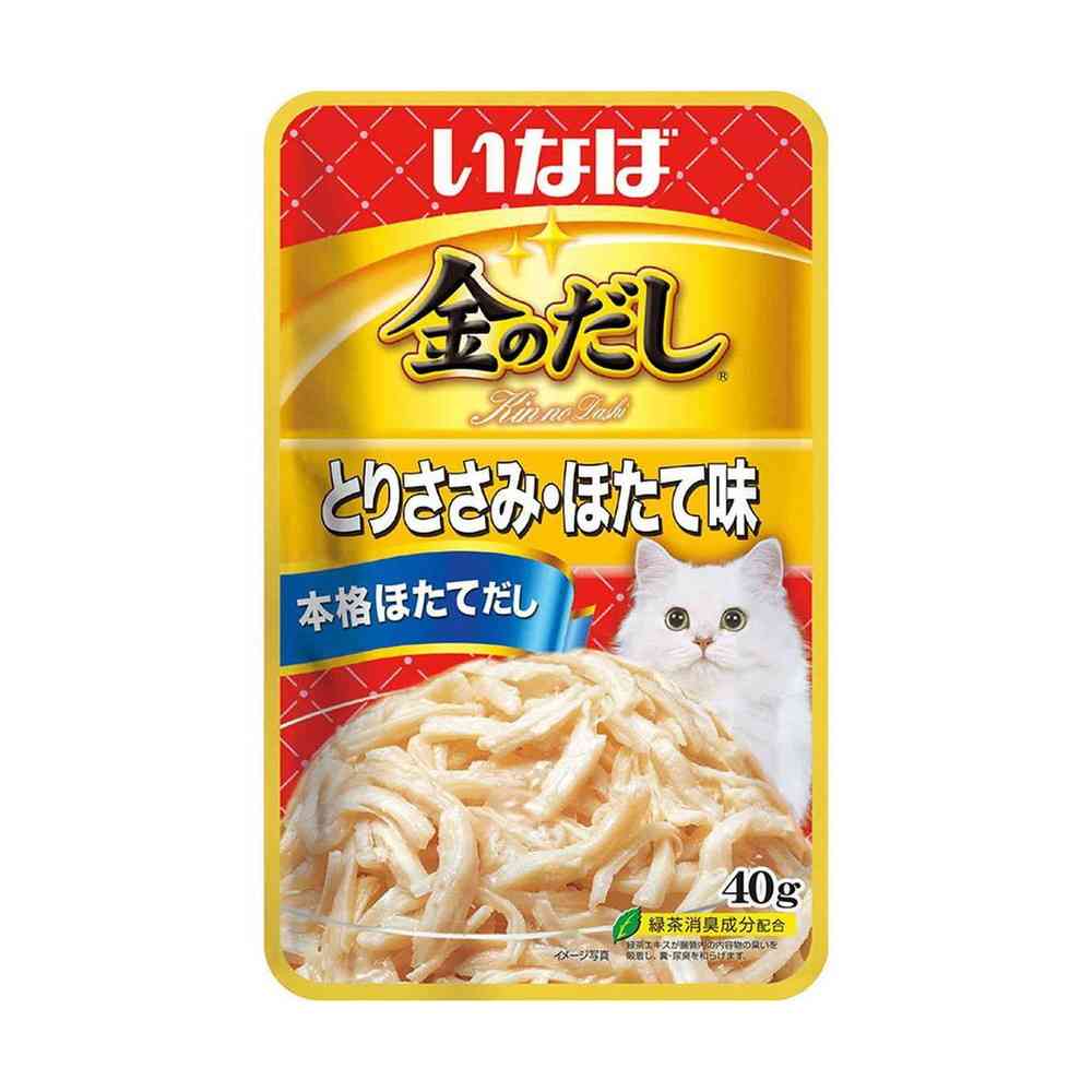 Inaba Golden Broth Pouch Chicken Breast & Scallop Flavor 40g