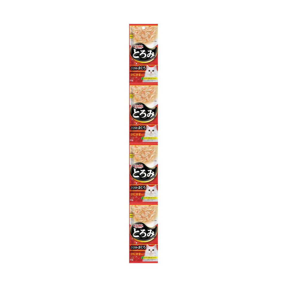 Inaba CIAO Thick Mini 4-Pack Chicken & Tuna with Crab Stick 4 Bags
