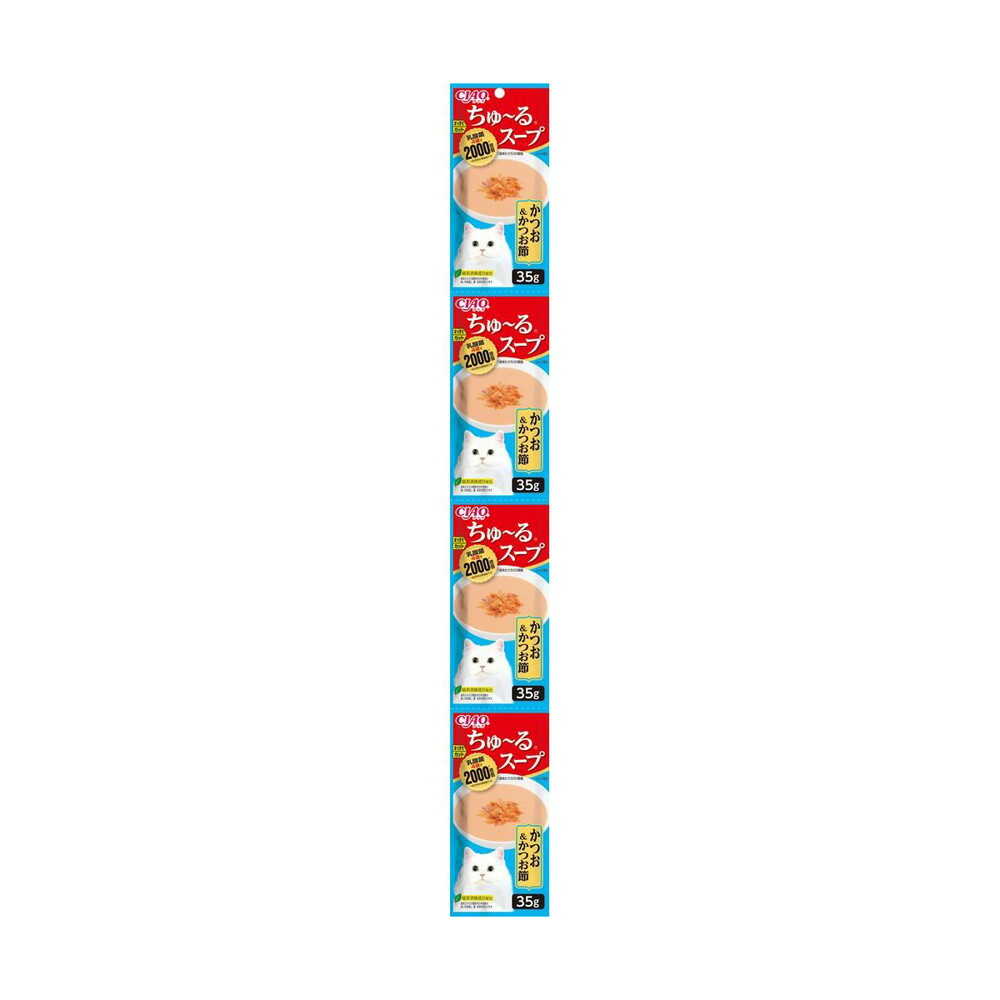 Inaba Churu Soup Bonito & Bonito Flakes 35g x 4 Packs