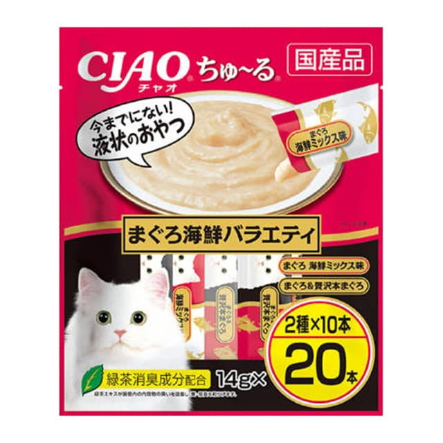 Churu 20 Sticks Narrow Tuna Seafood Variety (14g x 20 Sticks)