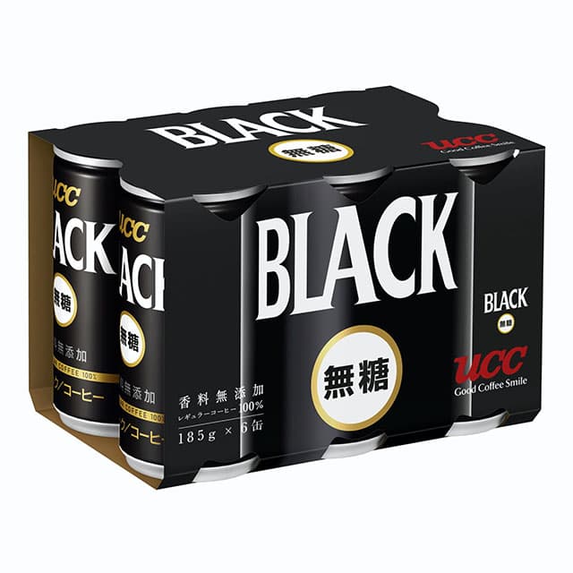 UCC Black Unsweetened 185g x 6 cans