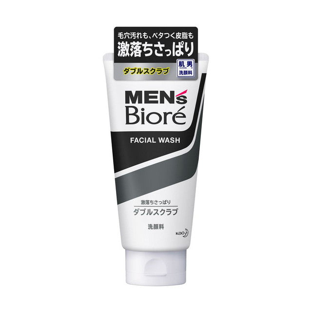 Kao Men's Biore Double Scrub Facial Wash 130g