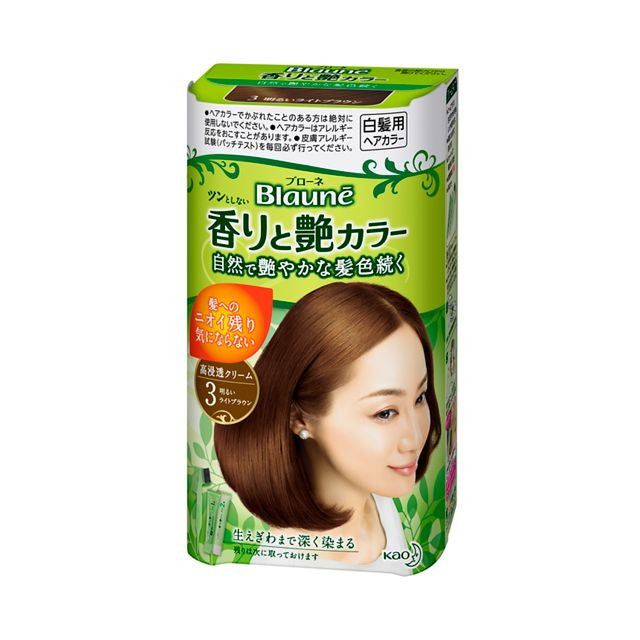 [Quasi-drug] Kao Bione Fragrance and Shine Color Cream 3 Light Light Brown