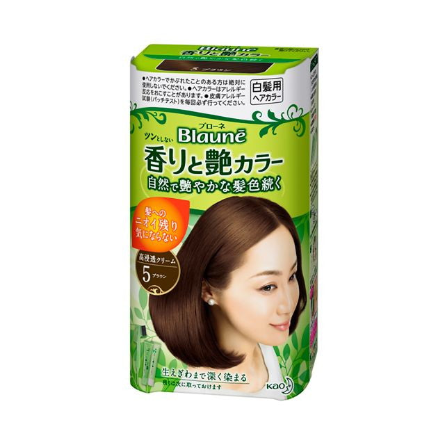 [Quasi-drug] Kao Bione Fragrant and Glossy Color Cream 5 Brown