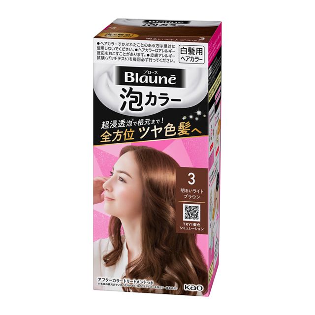 Kao Bione Foam Color 3 Bright Light Brown