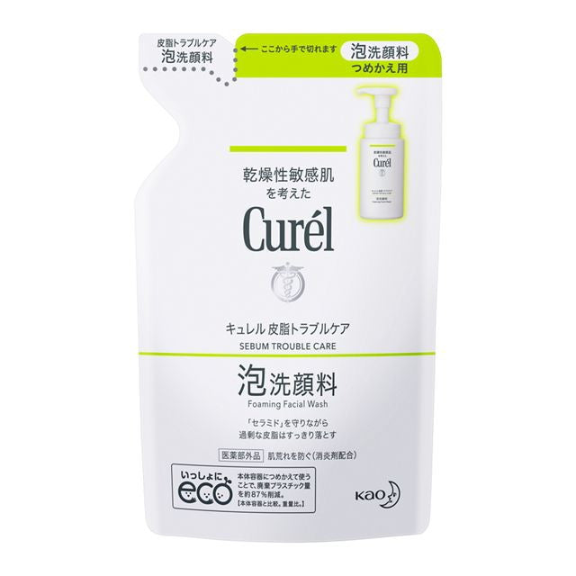 Kao Curel Sebum Trouble Care Foaming Cleanser Refill 130ml