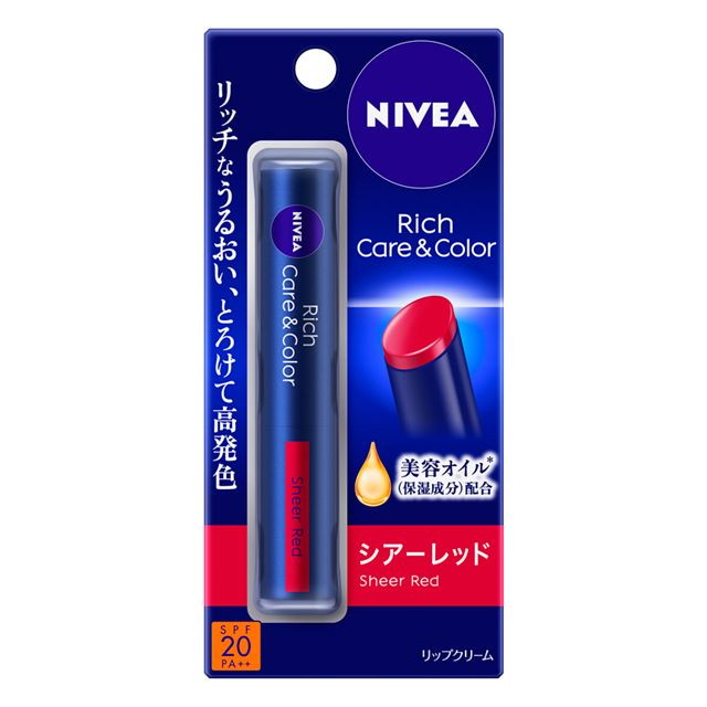 Kao Nivea Rich Care & Color Lip Sheer Red 2g