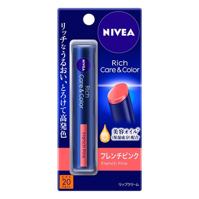 Kao Nivea Rich Care & Color Lip French Pink 2g