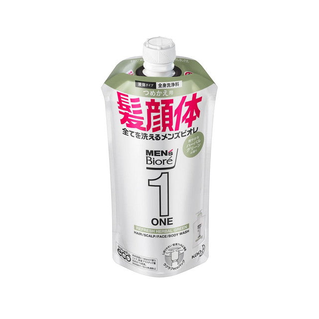 Kao Men’s Biore ONE Herbal Green Refill 340ml
