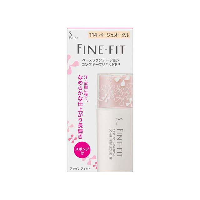 Sofina Fine Fit Base Foundation Long Keep Liquid SP114 Beige Ocher