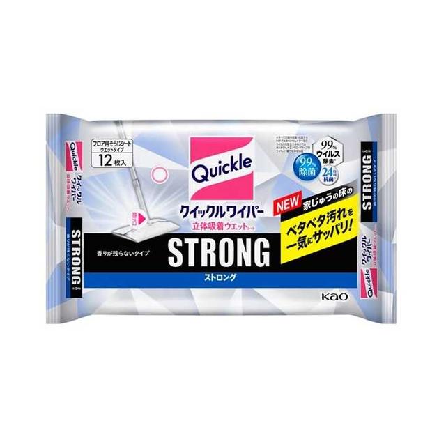 Kao Quickle Wiper 3D Adhesion Wet Sheets Strong 12 Sheets