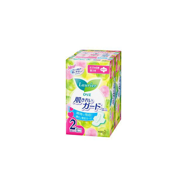 Kao Laurier Skin Guard Day Use with Wings - 20 Pieces x 2 Packs