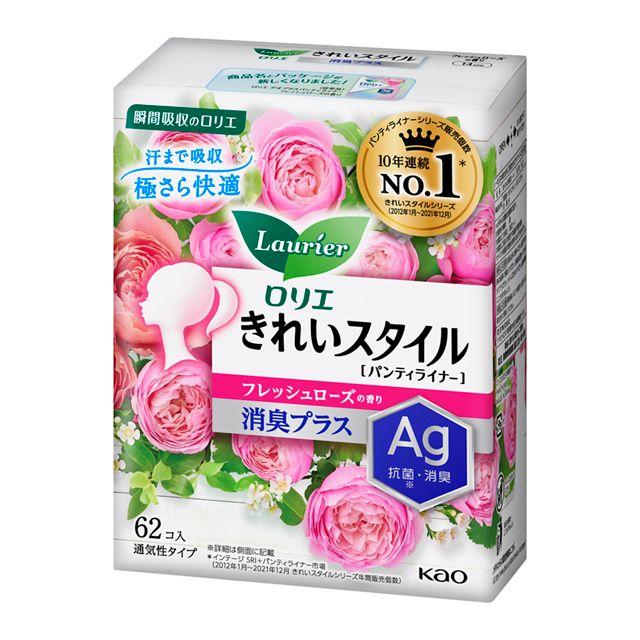Kao Laurier Clean Style Fresh Rose Scent Deodorizing Plus 62 Pieces