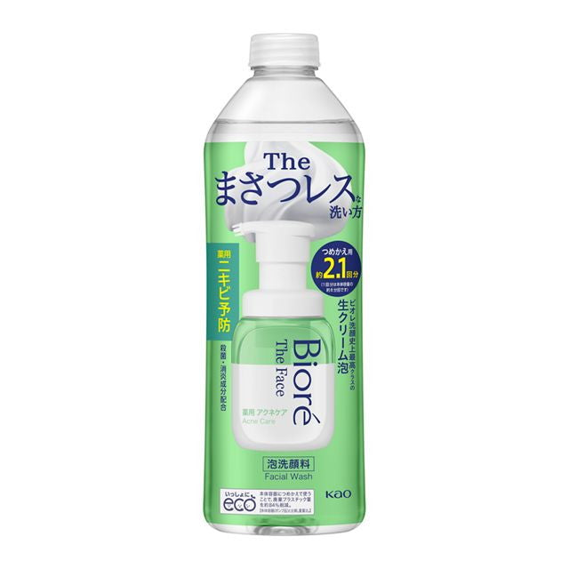 Kao Biore The Face Foaming Cleanser Acne Care Refill 340ml