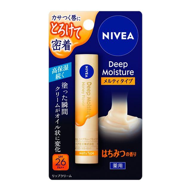 Kao Nivea Deep Moisture Lip Melty Type Honey Scent 2.2g