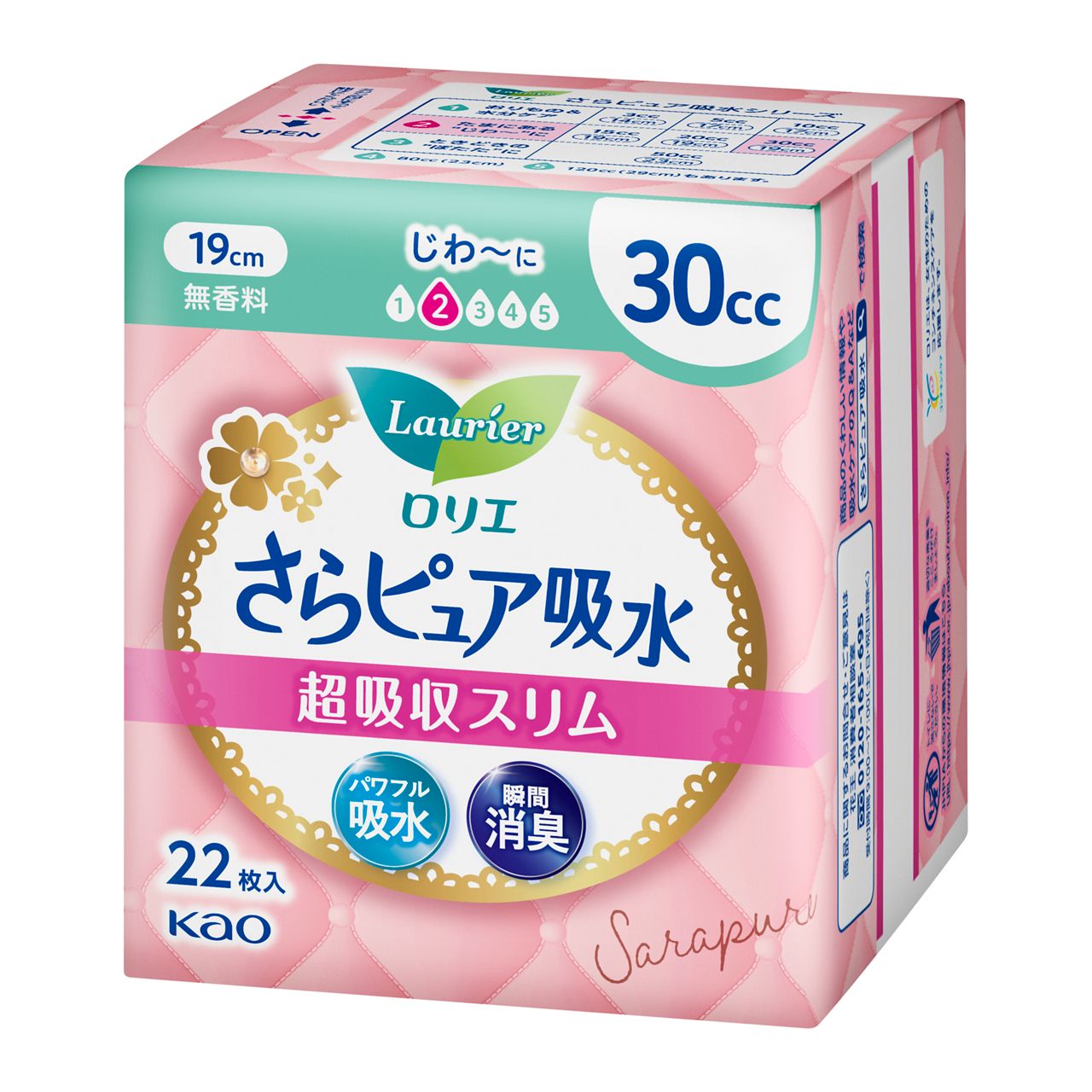 Kao Laurier Sara Pure Absorbent Ultra Absorb Slim 30cc