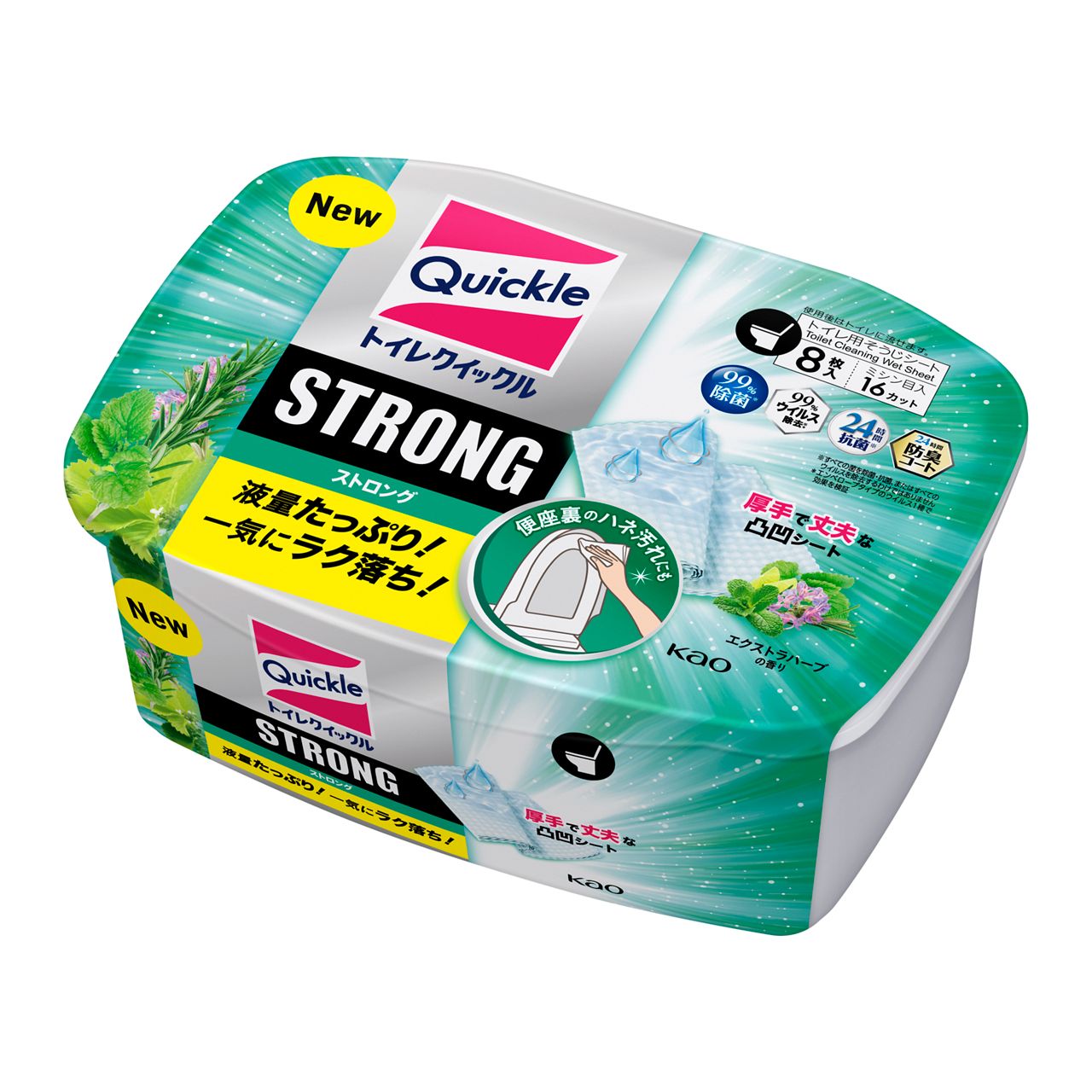 Kao Toilet Quickle Strong Extra Herb Scent (Container)