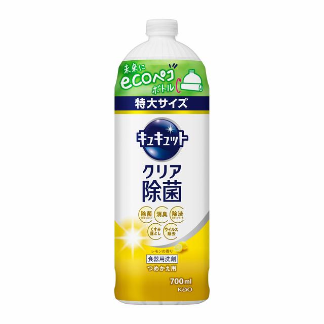 Kao Kyukyutto Clear Antibacterial Lemon Scent Refill 700ml