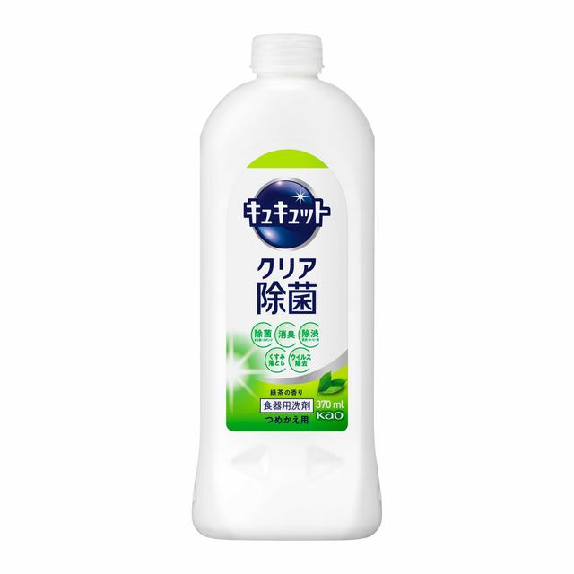 Kao Kyukyutto Clear Antibacterial Green Tea Scent Refill 370ml