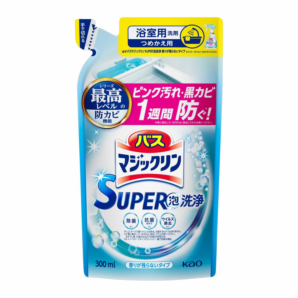 Kao Bath Magic Clean SUPER Foam Cleaning Fragrance-Free Type Refill 300ml